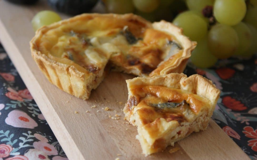 Goat cheese tart with onion confit